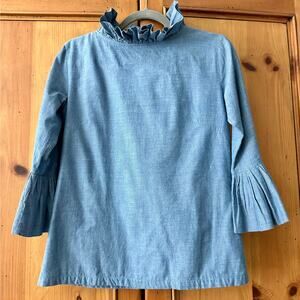 Elizabeth Wilson Designs Katherine Top Chambray Size S EUC